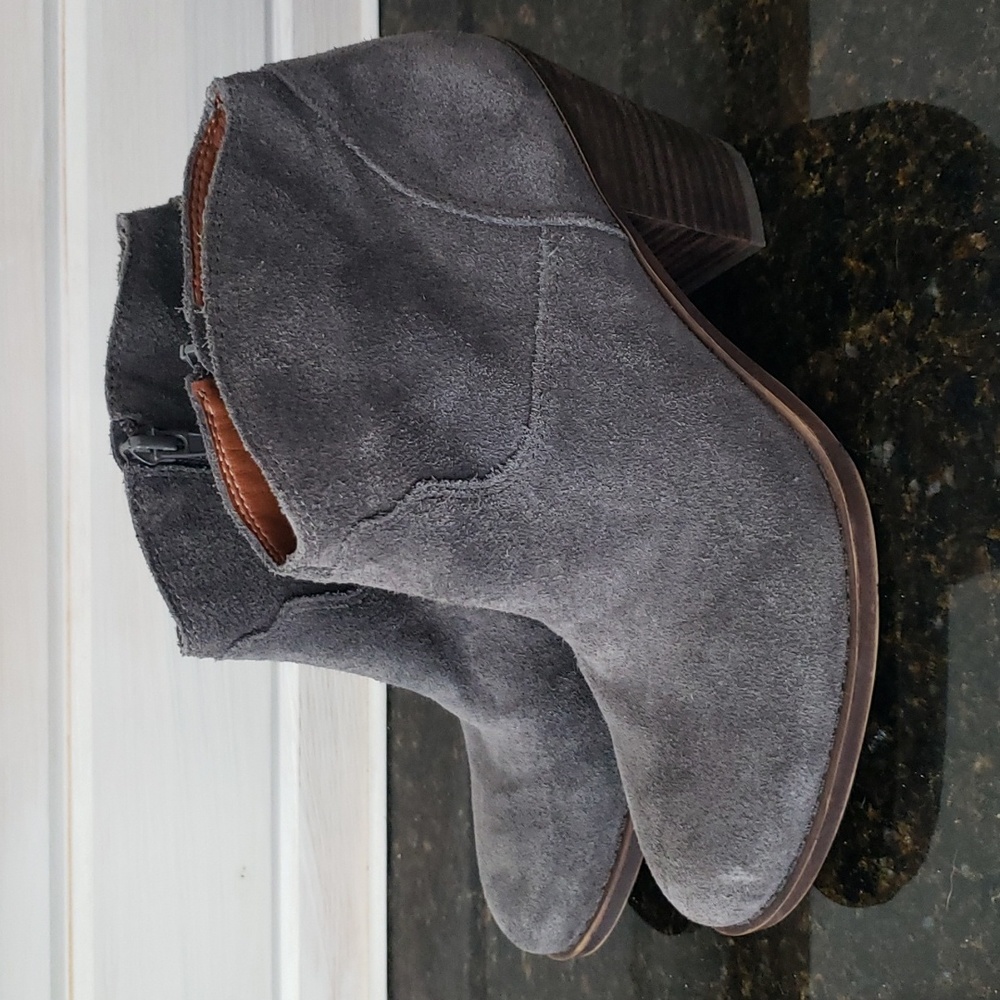 Lucky Brand gray suede booties